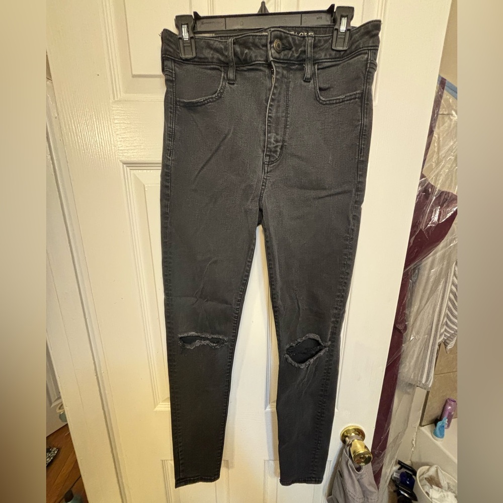 American Eagle Super Stretch Super Hi/Rise Jegging, Black